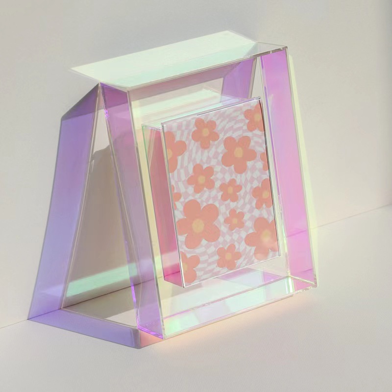 Clear Acrylic Crystal Picture Frame with Storage Box